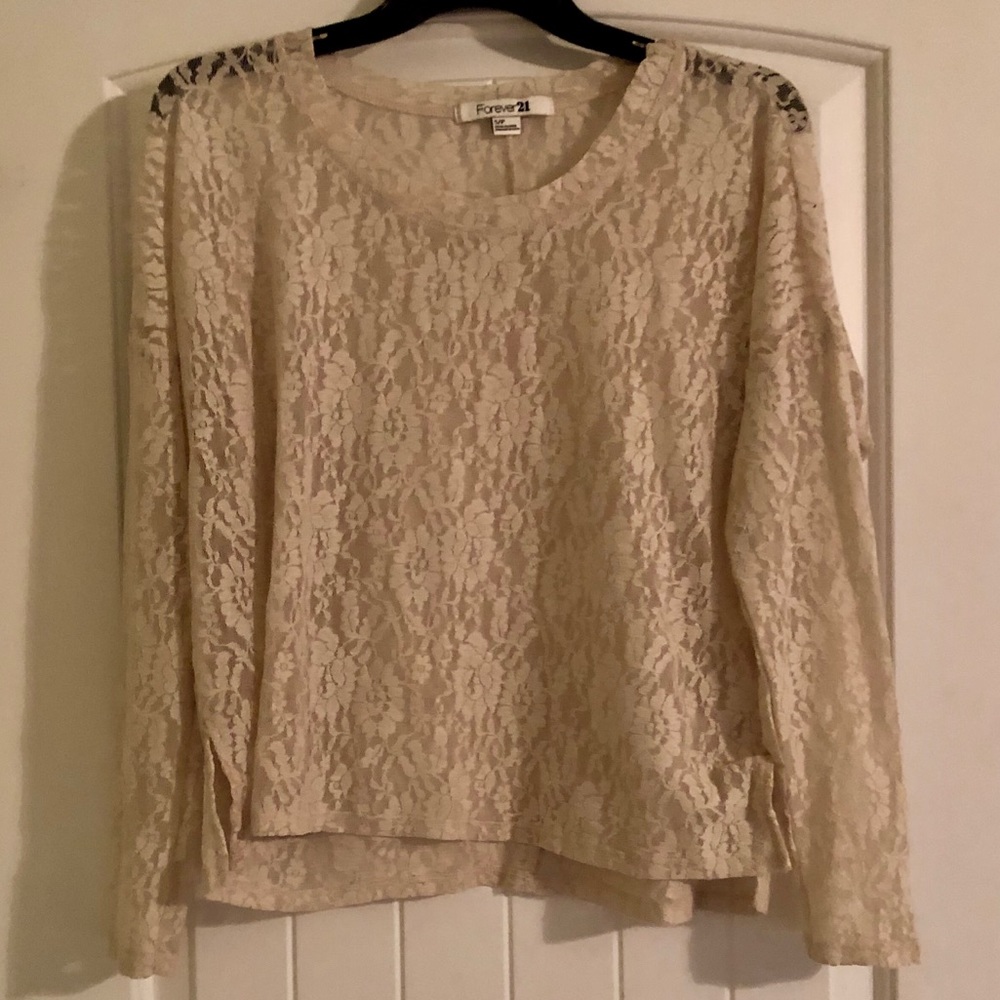 Off-White Lace Top